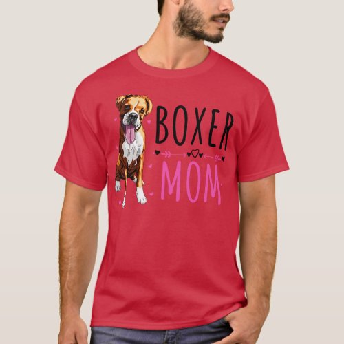 Boxer Mom Cute Boxer Lover Dog Owner T_Shirt
