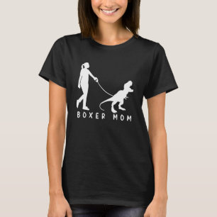 Boxer Mom Dog Boxer Mama Dinosaur Women Mother's D T-Shirt