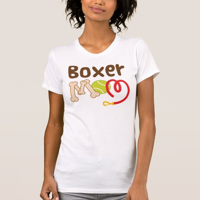 Boxer Mom (Dog Breed) Gift T-Shirt (Front)