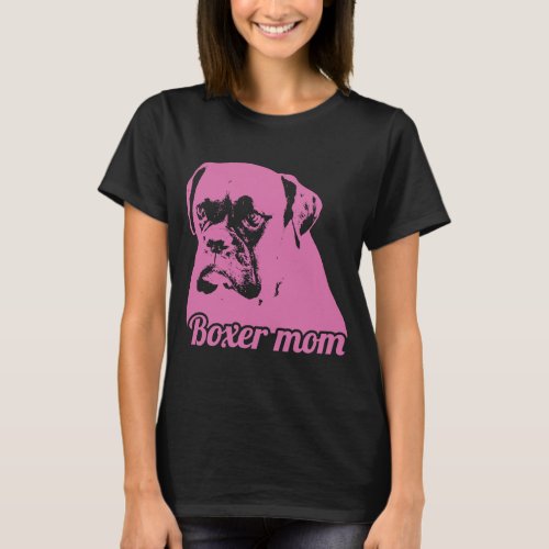 Boxer Mom Dog Face Dog Pet  Apparel Item T_Shirt