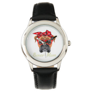 Boxer Mom Dog Lovers Animals Lover Pet Owner Gift Watch