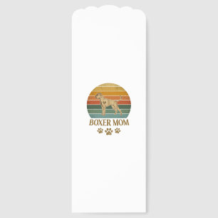 Boxer Mom Dog Retro Sunset Paw Prints_1 Bookmarks