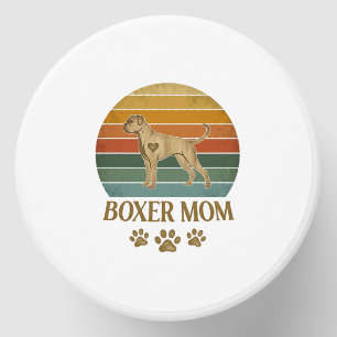 Boxer Mom Dog Retro Sunset Paw Prints_1 Mini Candle Favors