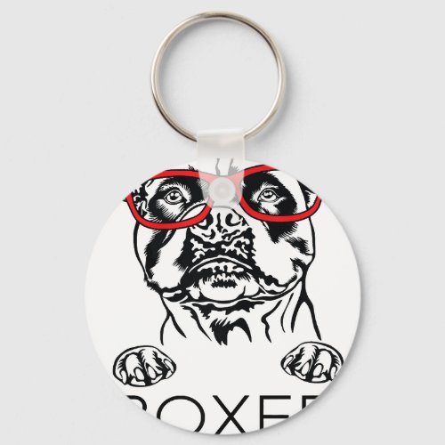 Boxer Mom Funny Dog Owner Lover Mothers Day Keychain