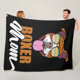 Boxer Mom Personalized To My Mom Fleece Blanket