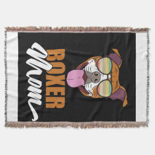Boxer Mom Personalized To My Mom Throw Blanket