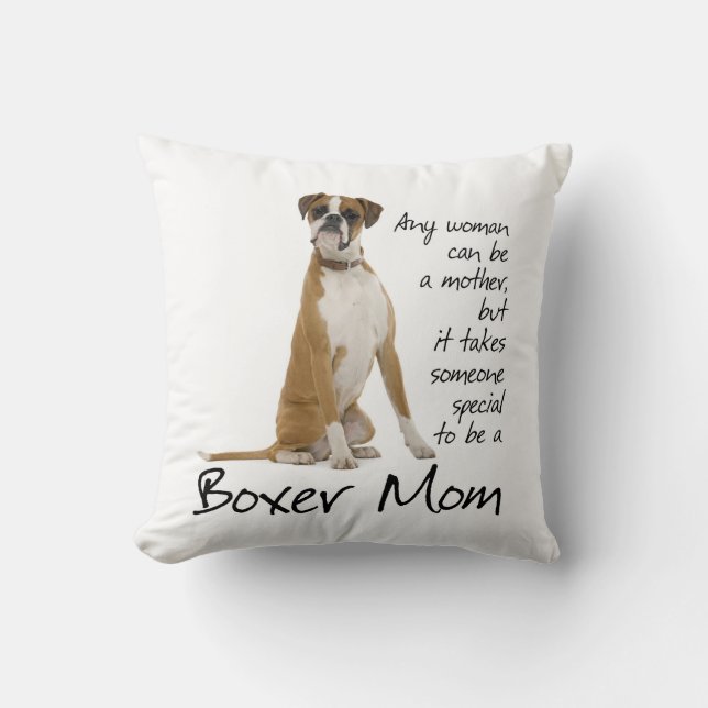 Boxer Mom Pillow (Front)