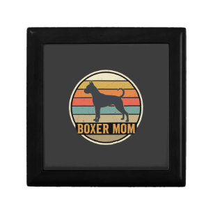 Boxer Mom Retro Sunset Dog Gift Box