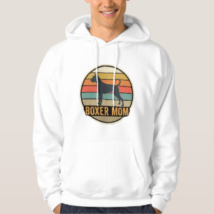 Boxer Mom Retro Sunset Dog Hoodie
