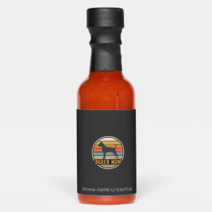 Boxer Mom Retro Sunset Dog Hot Sauces