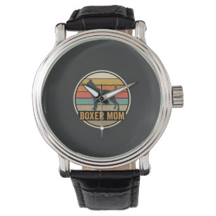 Boxer Mom Retro Sunset Dog Watch