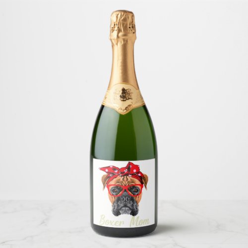 Boxer Mom Sparkling Wine Label