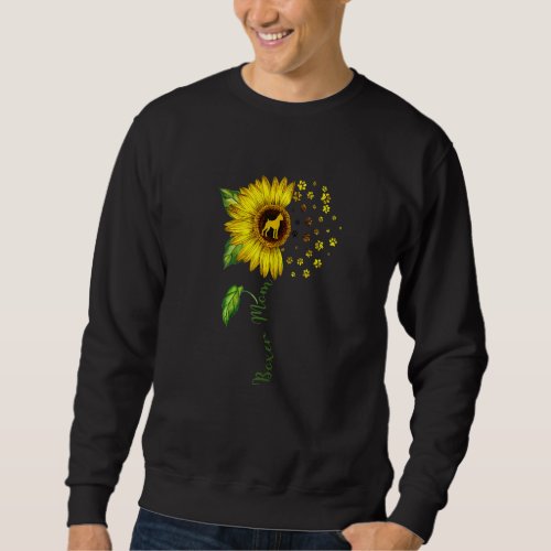 Boxer Mom Sunflower Boxer   Dog Mom Mama Sweatshirt