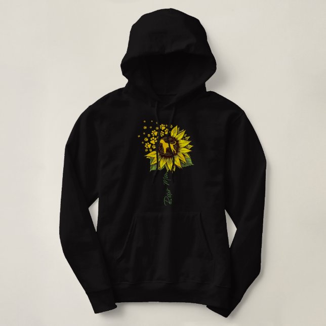 Boxer Mom Sunflower Hoodie (Design Front)