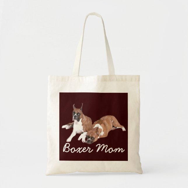 Boxer Mom Tote Bag (Front)