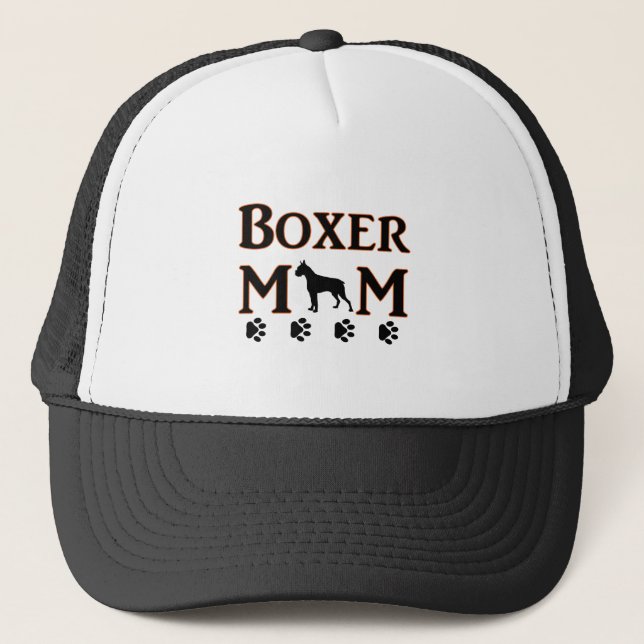 boxer mom trucker hat (Front)