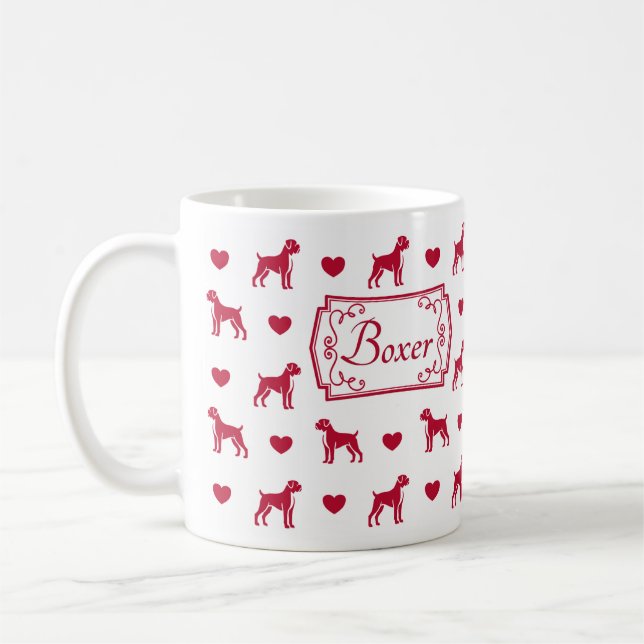 Boxer Mug With Hearts (Left)
