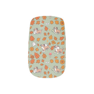 Boxer Nail Wraps Halloween Floral Cute Dog Lover