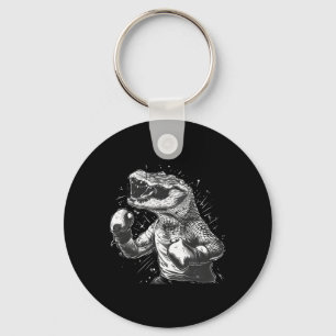 Boxer Octopus Lover Ocean Sea Creature Kickboxing Keychain