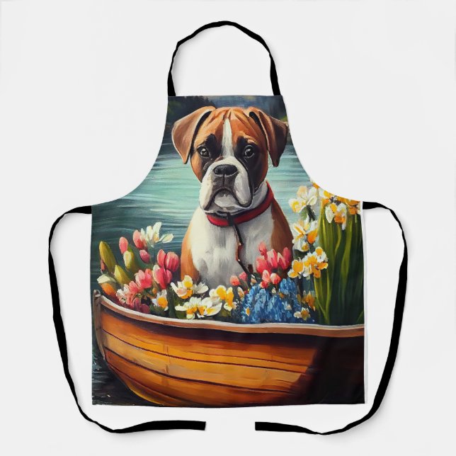 Boxer on a Paddle: A Scenic Adventure Apron (Front)