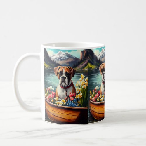 Boxer on a Paddle A Scenic Adventure Coffee Mug