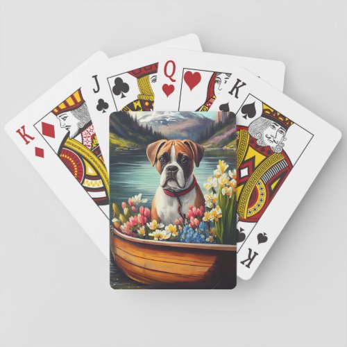 Boxer on a Paddle A Scenic Adventure Poker Cards