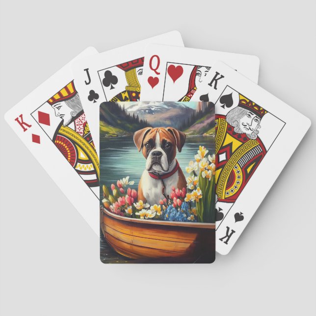Boxer on a Paddle: A Scenic Adventure Poker Cards (Back)