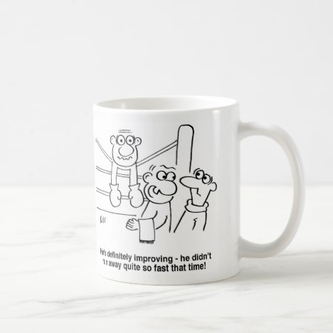 Boxer On the Ropes Cartoon Coffee Mug