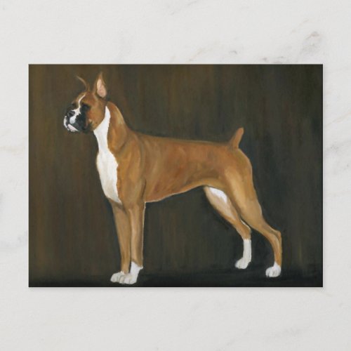Boxer Original Dog Art Postcard