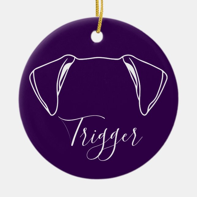 Boxer Ornament (Paw Prints) (Front)