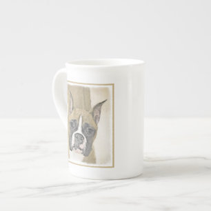 Boxer Painting - Cute Original Dog Art Bone China Mug