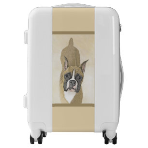 Boxer Painting - Cute Original Dog Art Luggage