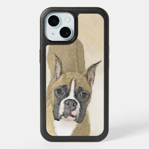 Boxer Painting - Cute Original Dog Art OtterBox iP iPhone 15 Case