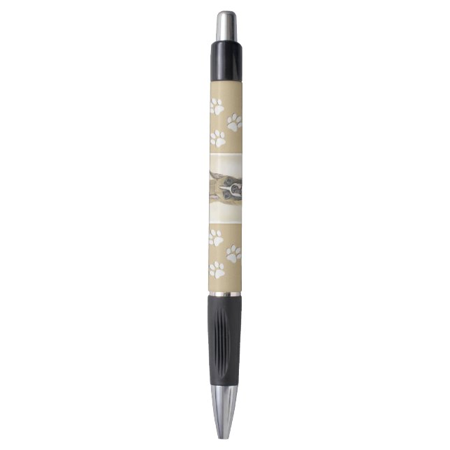 Boxer Painting - Cute Original Dog Art Pen (Front Vertical)