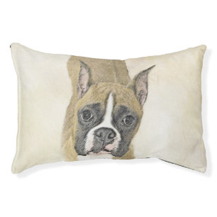 Boxer Painting - Cute Original Dog Art Pet Bed