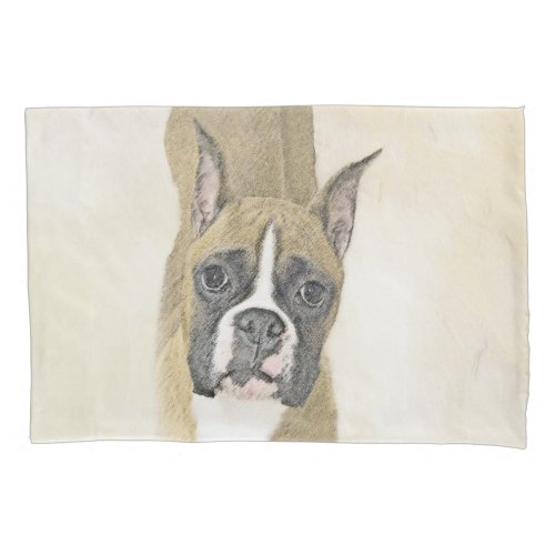 Boxer Painting _ Cute Original Dog Art Pillow Case