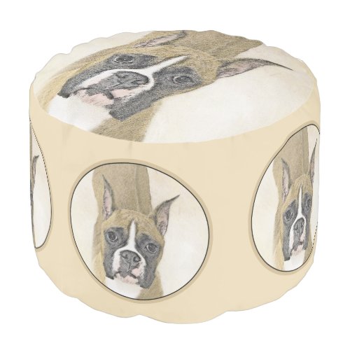 Boxer Painting _ Cute Original Dog Art Pouf