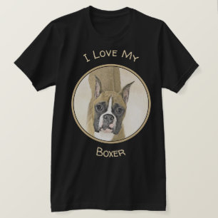 Boxer Painting - Cute Original Dog Art T-Shirt