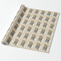Boxer Painting - Cute Original Dog Art Wrapping Paper
