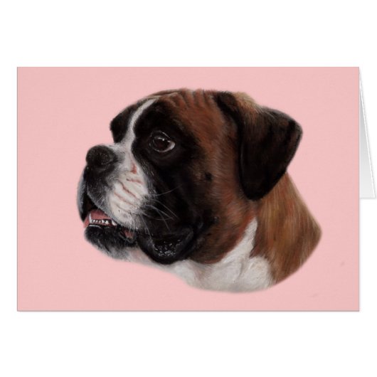 Boxer Pastel Painting Cards (Front Horizontal)
