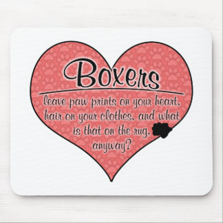 Boxer Paw Prints Dog Humor Mouse Pad