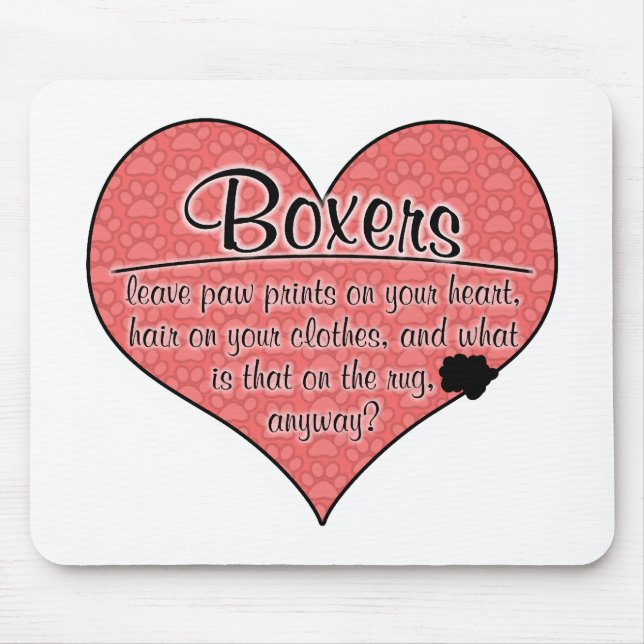 Boxer Paw Prints Dog Humor Mouse Pad (Front)