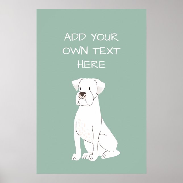 Boxer Personalised Dog Name Poster (Front)