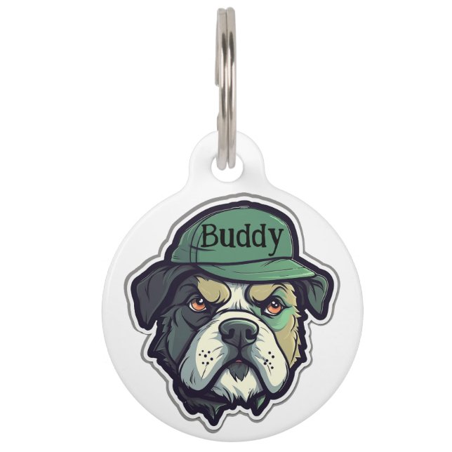 Boxer Personalize Pet ID Tag (Front)