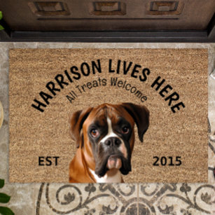 Boxer Personalized Dog Lover Doormat