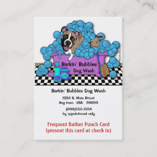 Boxer Pet Grooming Frequent Bather Punch Card