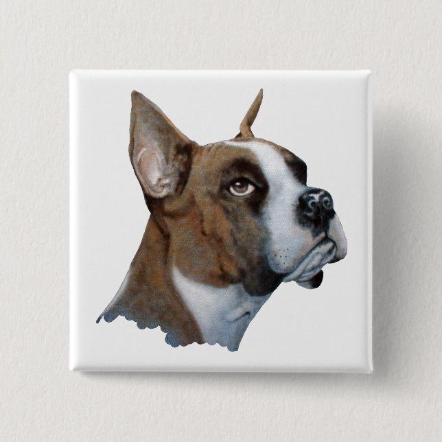 Boxer Pinback Button (Front)