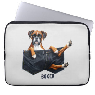 Boxer Pocket Dog Laptop Sleeve