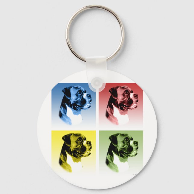 Boxer Pop Art Keychain (Front)
