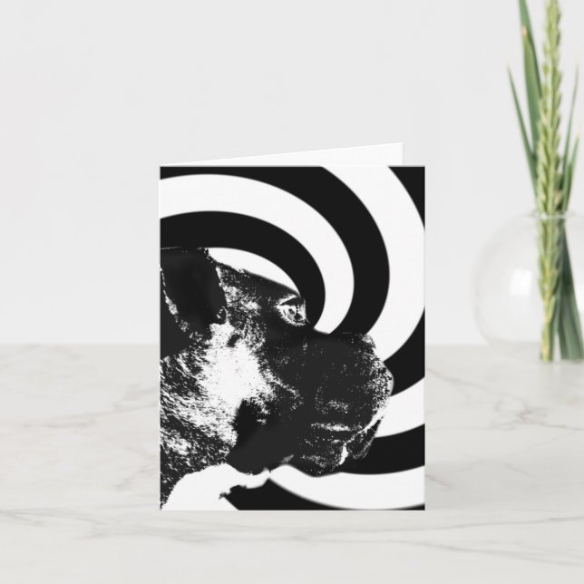 Boxer pop art notecard (Front)